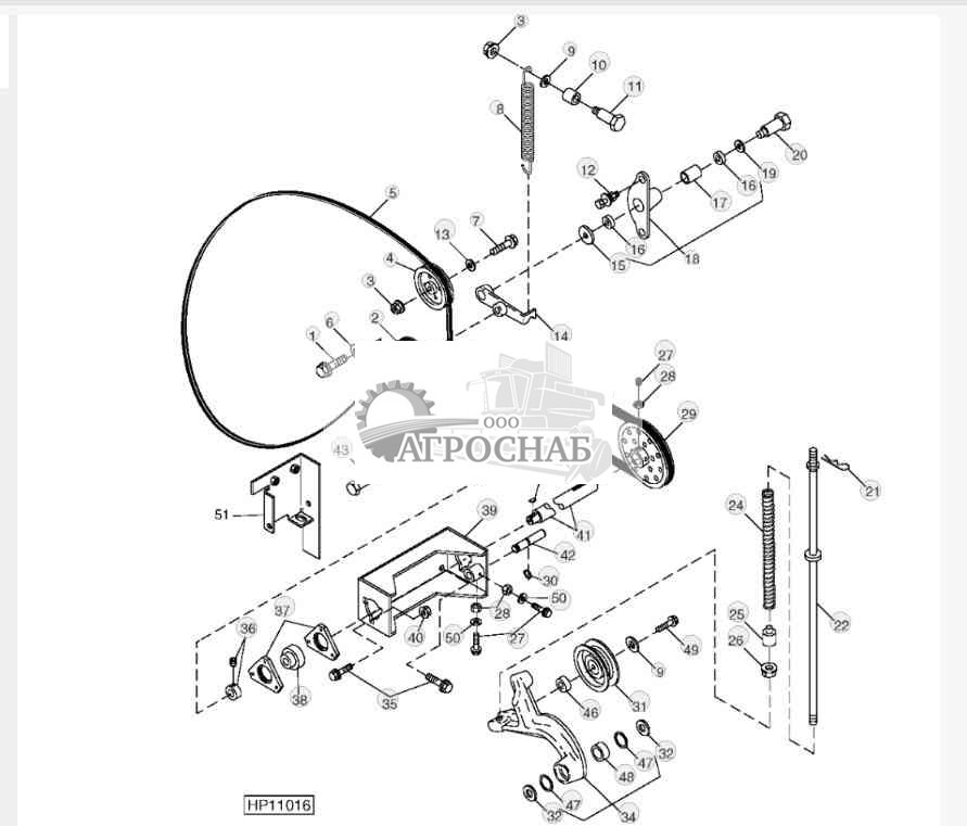 Rotary Screen Drive And Idler Arms 